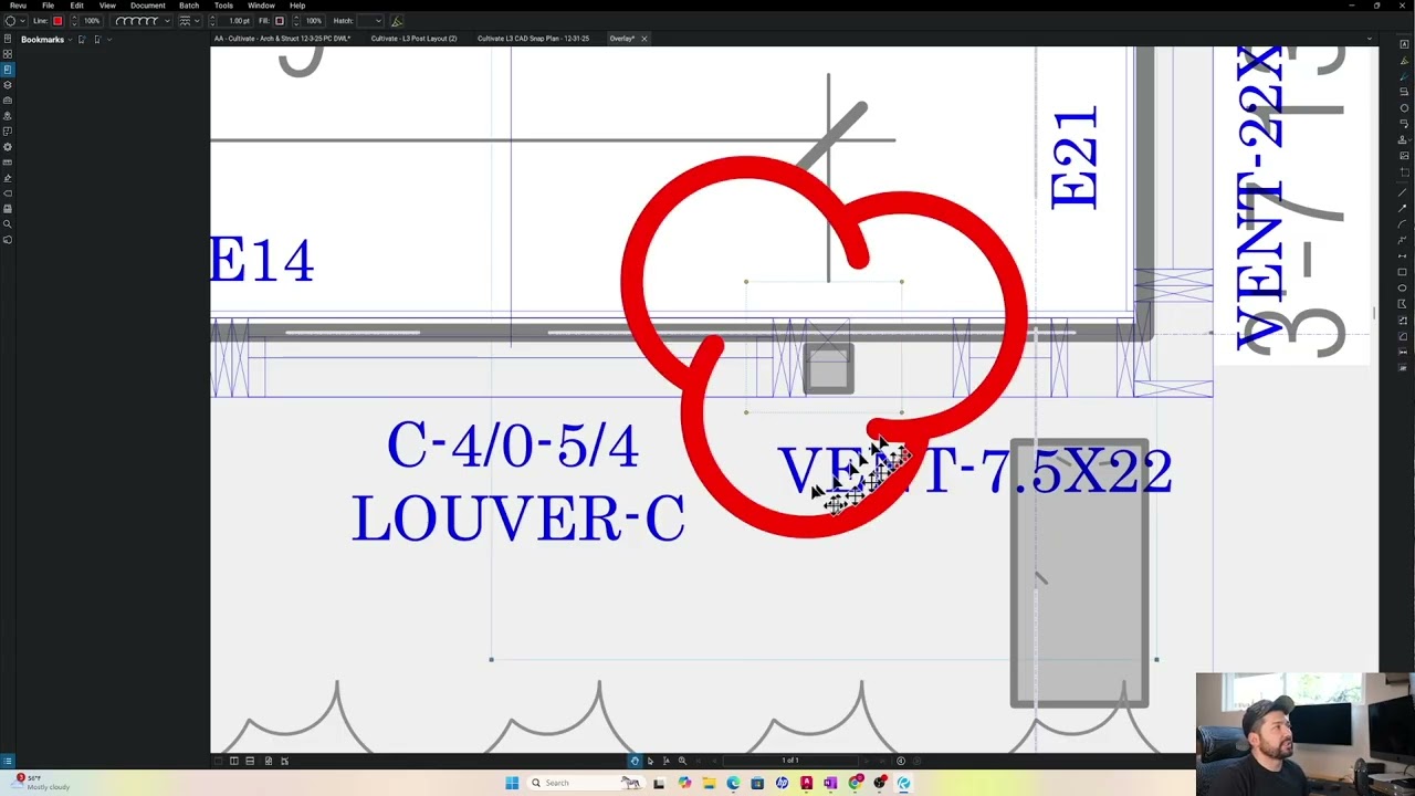 Overlay in bluebeam