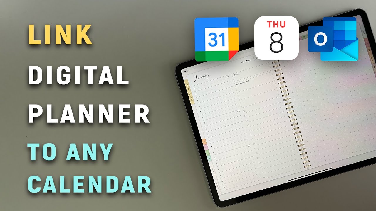 Подключите Digital Planner к календарям Outlook, Google и Apple на iPad.