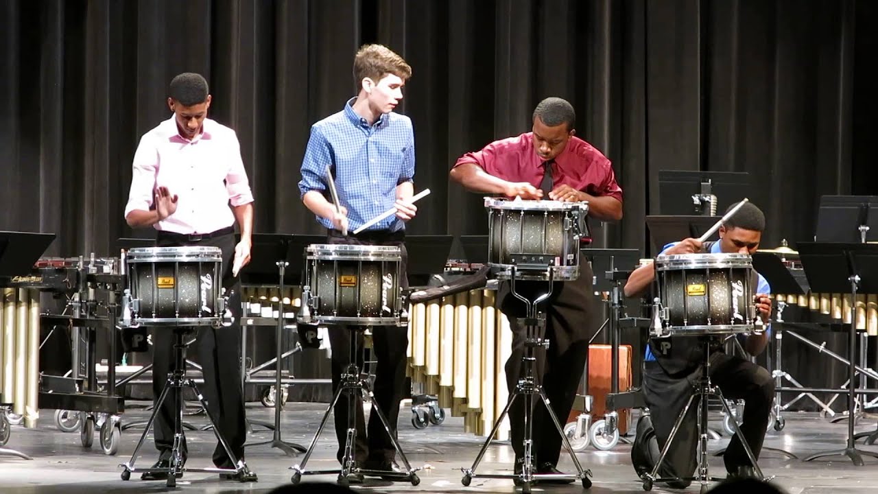 Dickinson High School Band Snare Line - Percussion Concert 2014