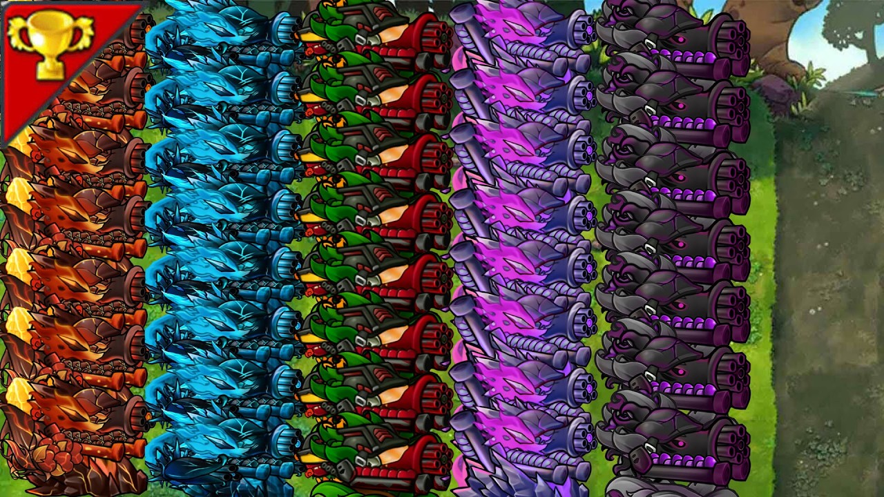 99UltimateBigGatling Family VS 999Zombies-------Plants vs Zombies