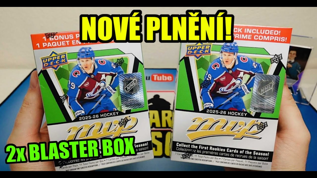 Nové blastery! 🔥 25-26 UD MVP 2x Blaster Box! Hokejové kartičky NHL! Unboxing!