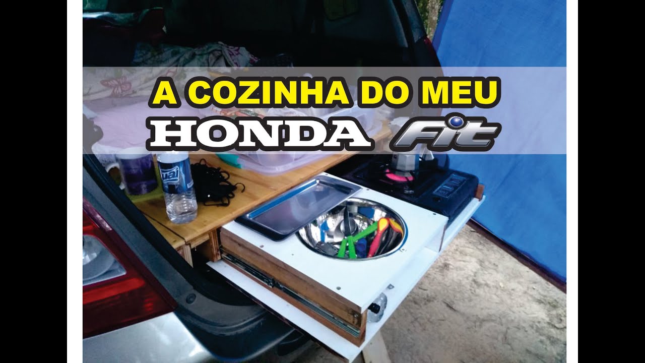 Mini motohome - A COZINHA do Honda FIT