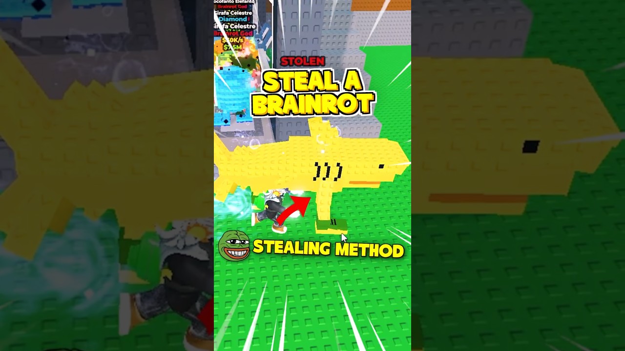 Best Way to Steal Brainrots in Steal A Brainrot 😈💰 #stealabrainrot #roblox #usa