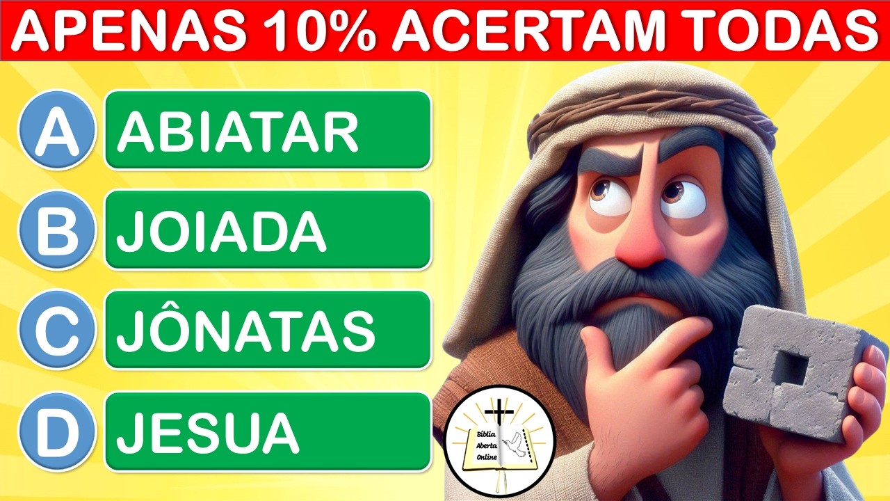 20 PERGUNTAS BÍBLICAS DE NÍVEL DIFÍCIL - QUIZ BÍBLICO #7