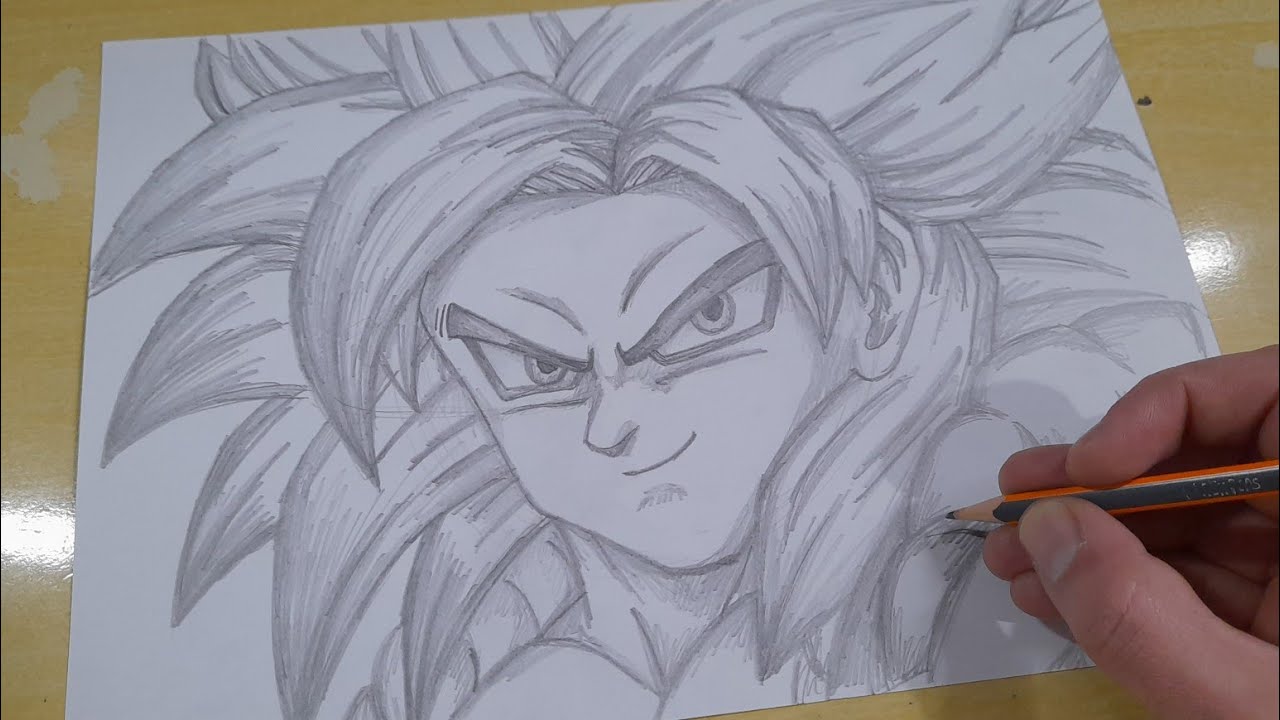 COMO DESENHAR O GOGETA SUPER SAYAJIN 4 PASSO A PASSO