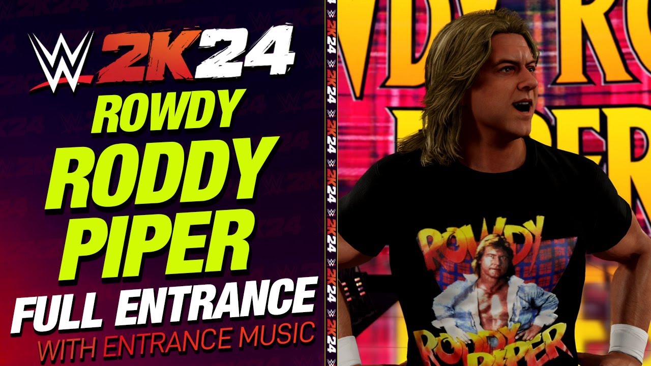 ROWDY RODDY PIPER WWE 2K24 ENTRANCE - #WWE2K24 ROWDY RODDY PIPER ENTRANCE WITH THEME
