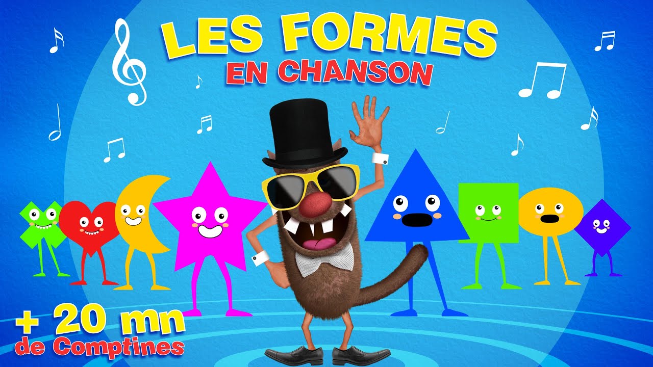 Comptine - Les Formes en Chanson par Foufou 🎵 (Nursery Rhyme - Shapes in Song by Foufou in FRENCH)