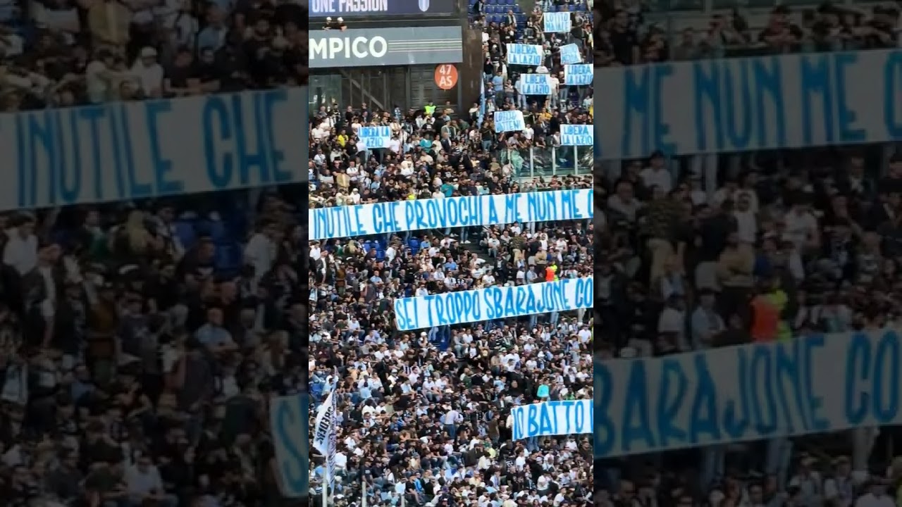 Lazio - Torino , la protesta della Curva Nord 🤍💙