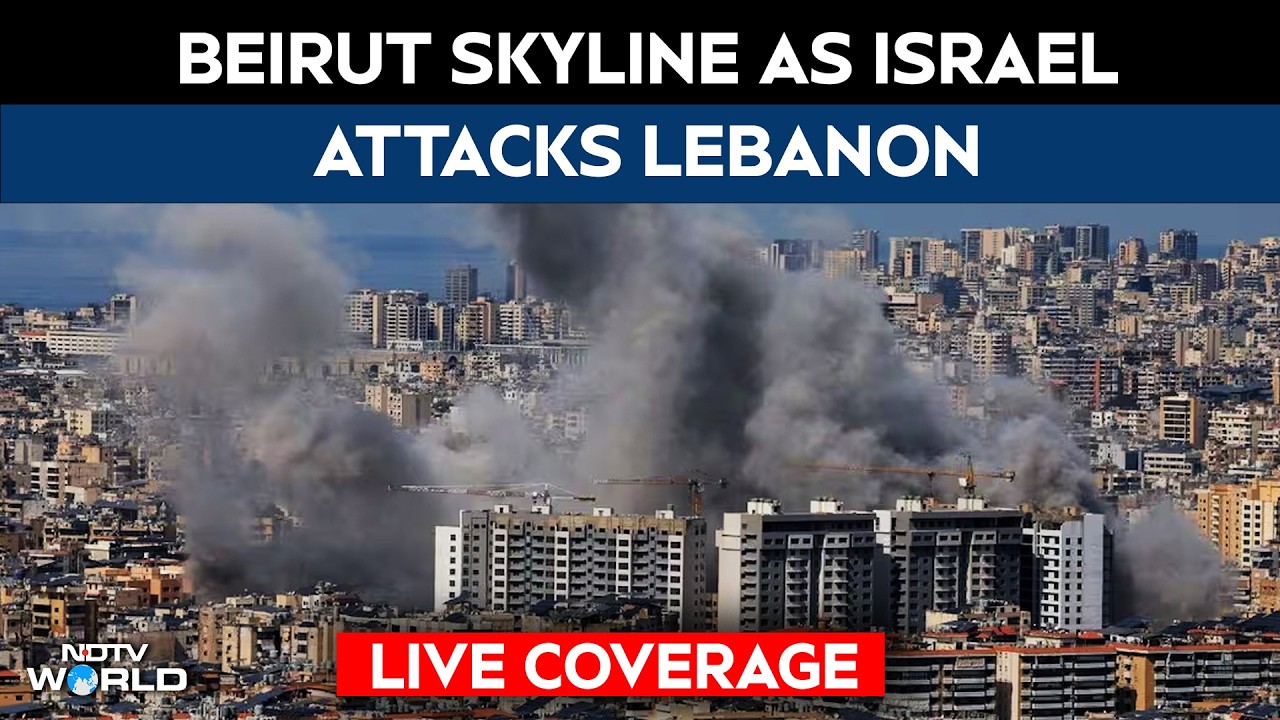 Israel Attacks Beirut LIVE | Beirut Skyline As Israel Ramps Up Operations In Lebanon