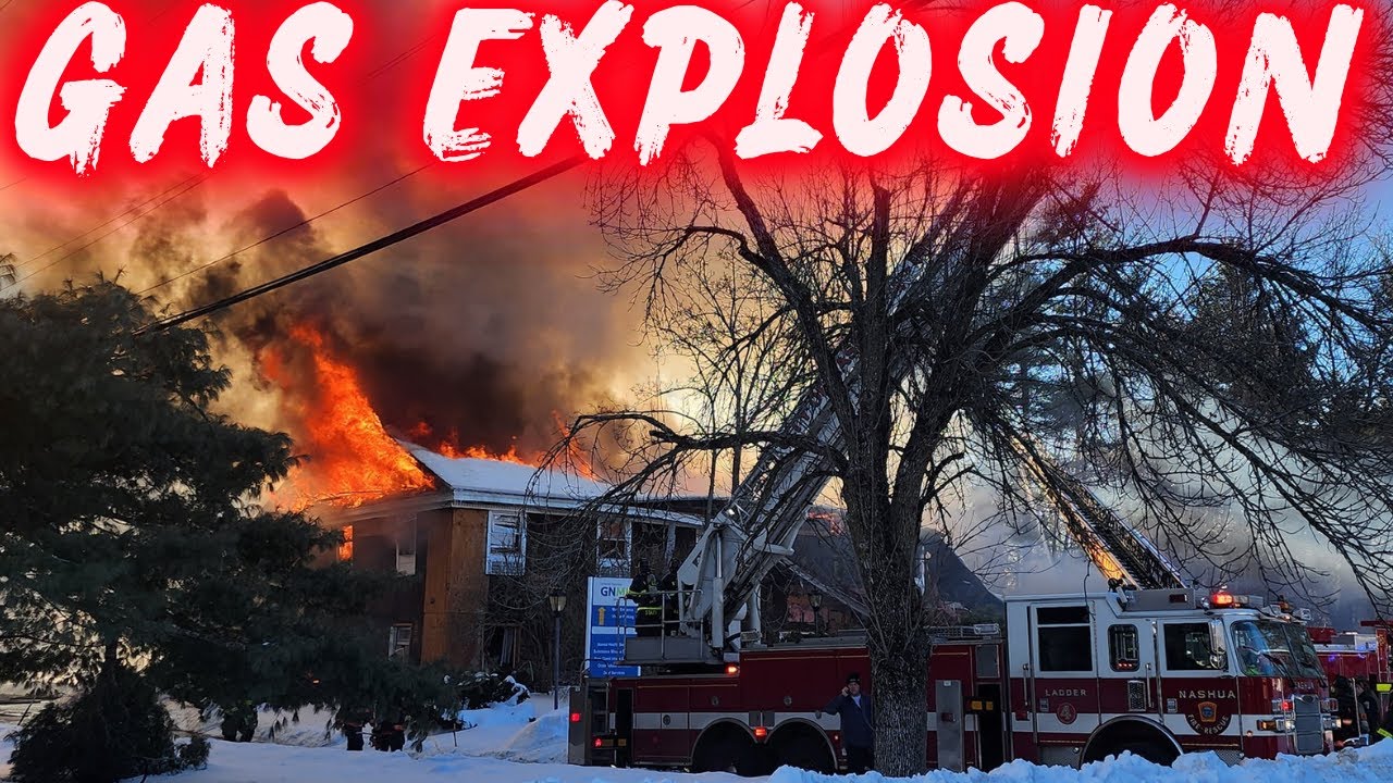 BREAKING NEWS: 3 Firefighters Sent to Hospital, Gas Leak Triggers Explosion,  Nashua, New Hampshire