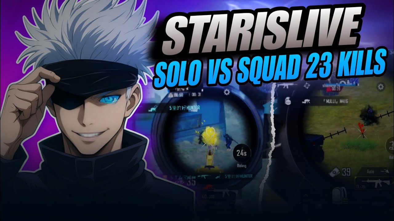 STARISLIVE intense solo vs squad CONQUEROR LOBBY gameplay 60 fps 