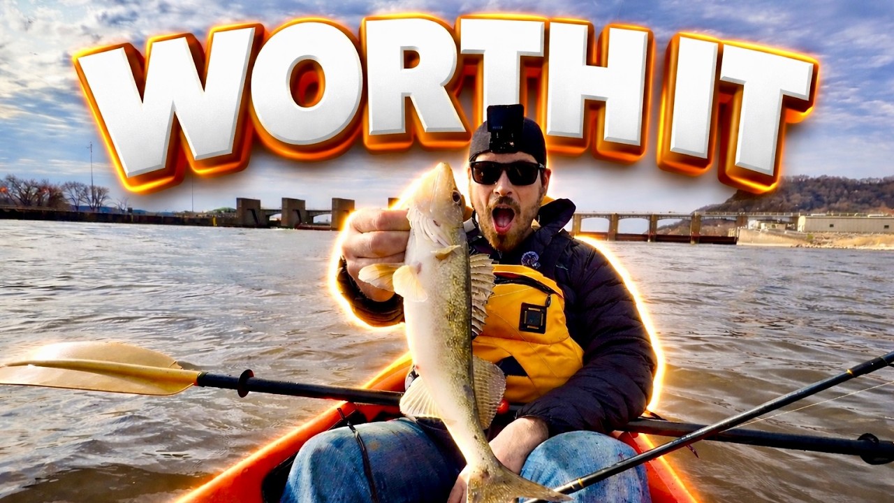 Борьба с жестоким ветром в поисках судака в реке Миссисипи!