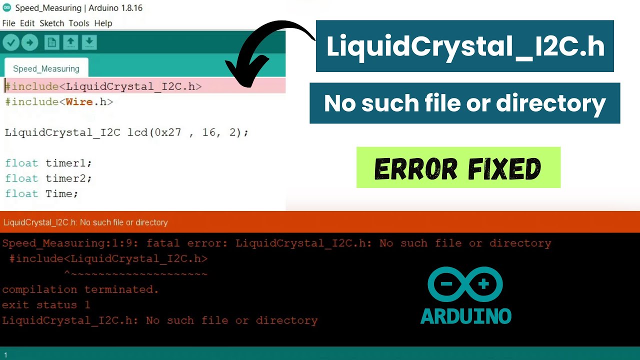 LiquidCrystal_I2C.h : No such file or directory - Error Fixed | Arduino IDE issue resolved | LCD I2C