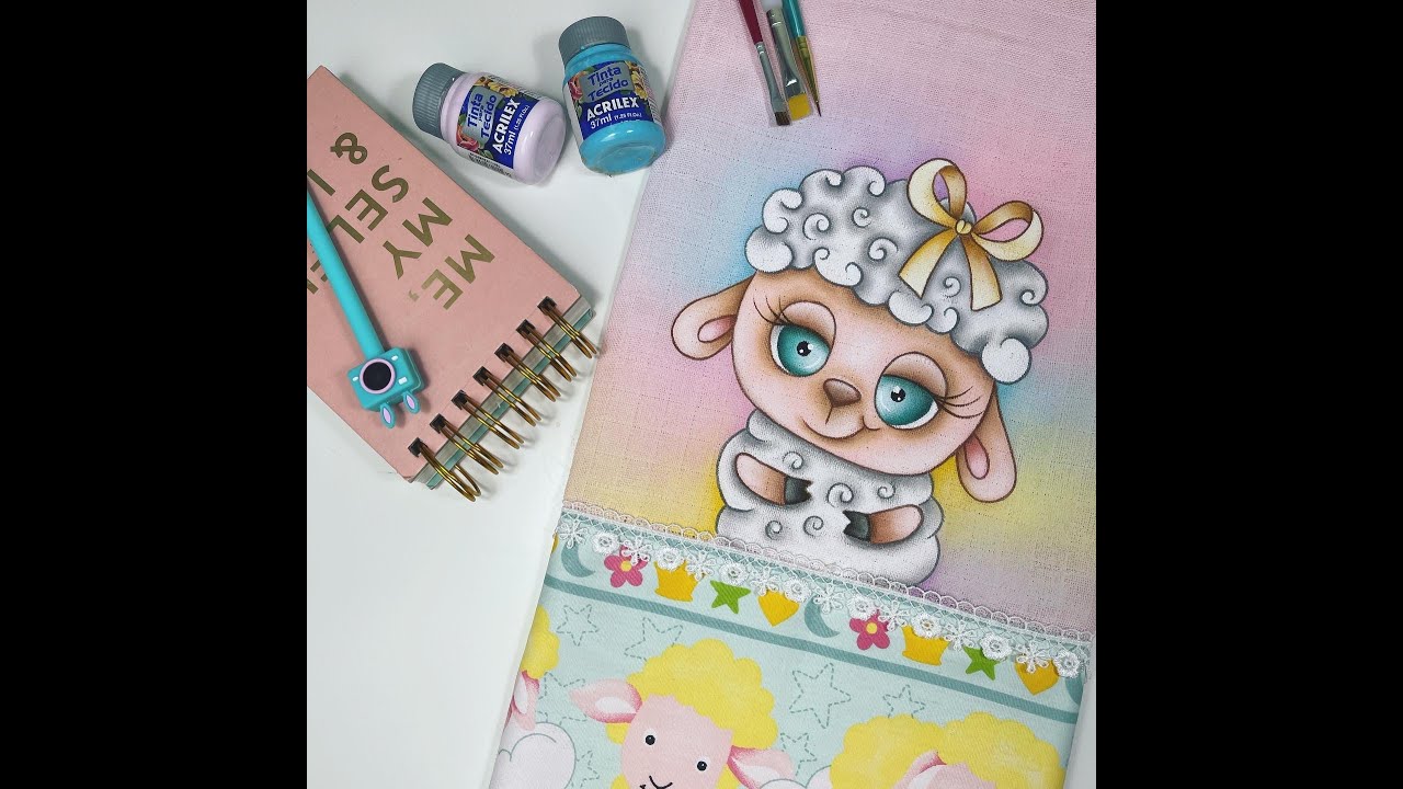 Como Pintar Ovelhinha na fralda - Facil para iniciantes