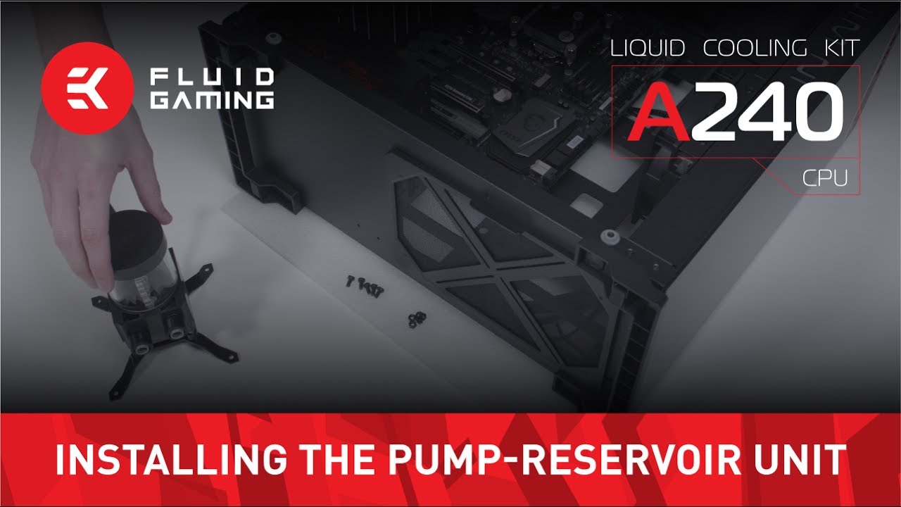 EK Fluid Gaming A240 - Installing the pump-reservoir unit