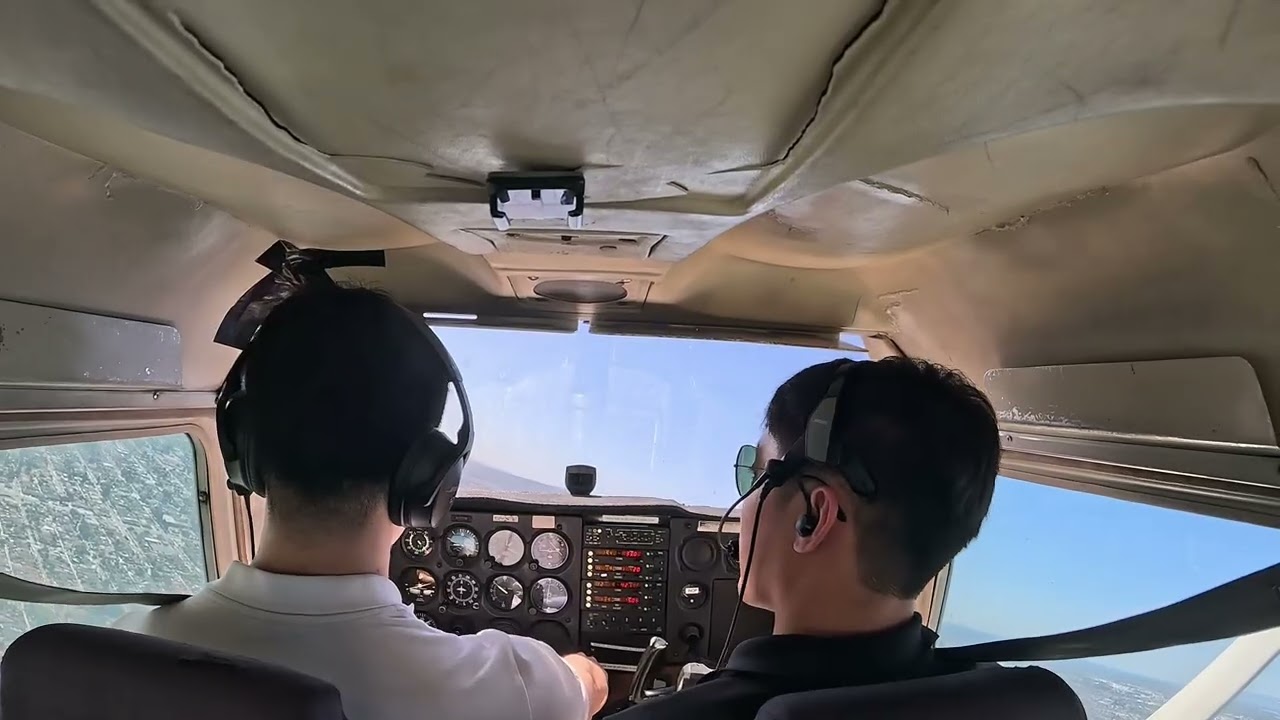 6번째 비행 - (slow flight, power off/on stall, steep turn, emergency approach landing, emergeny descent)