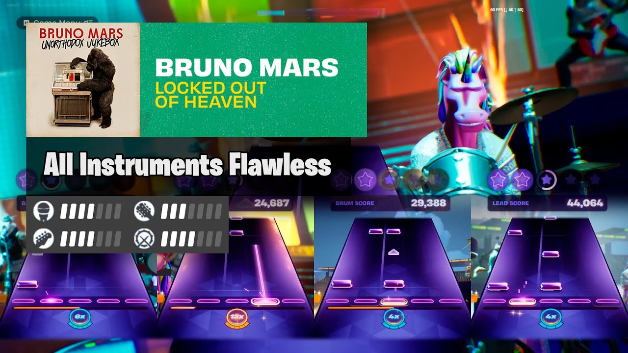 "Locked Out of Heaven" - Bruno Mars | Expert All Instruments Flawless | Fortnite Festival