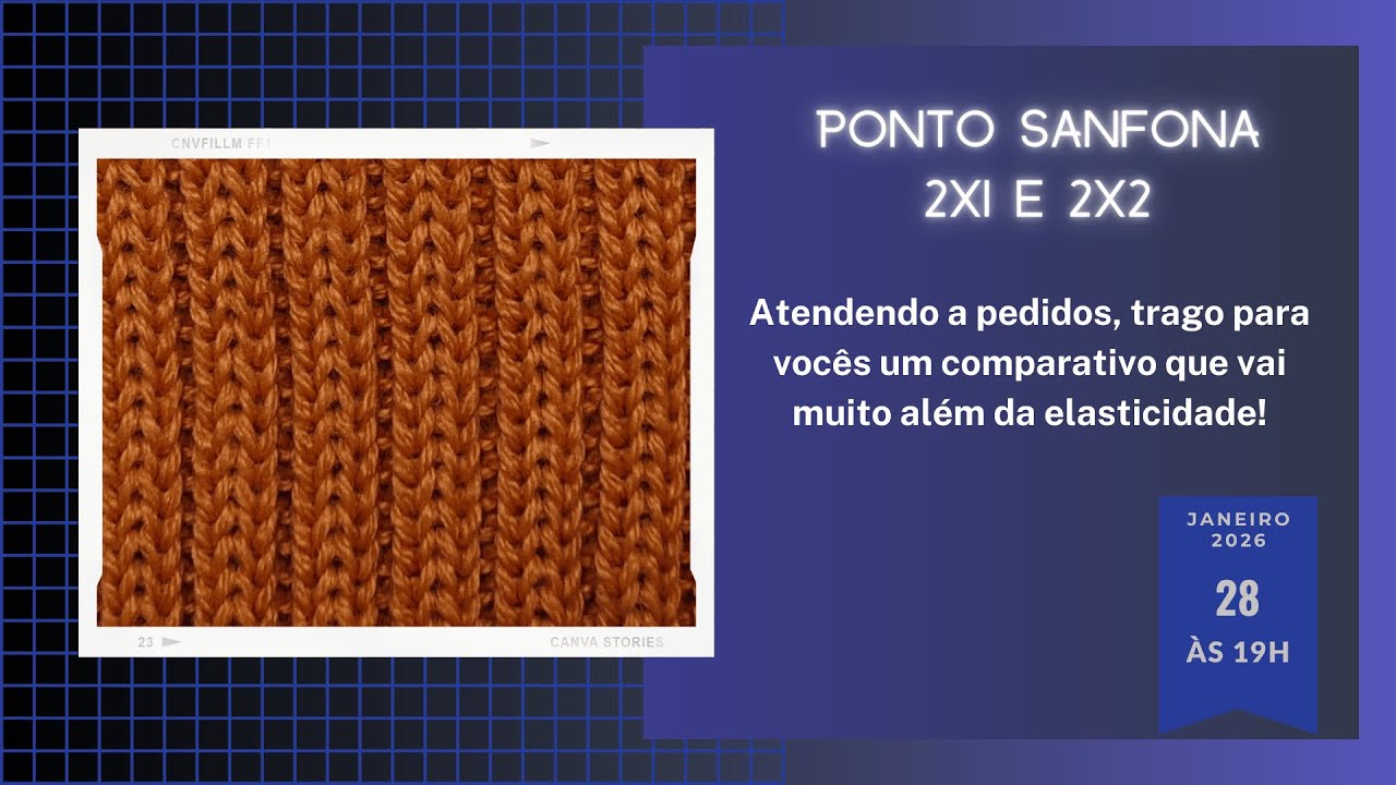 Tricô à Máquina - Ponto Sanfona 2x1 e 2x2 - Um comparativo que vai além da elasticidade!
