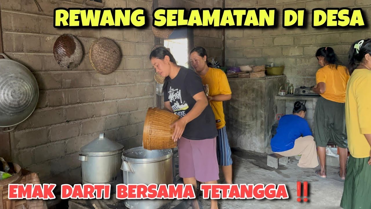 Emak Darti rewang selamatan dirumah tetanngga bersama emak2