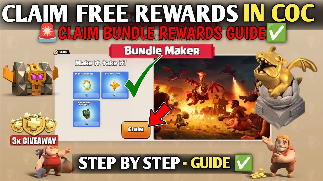 🚨CLAIM FREE BUNDLE MAKER REWARDS In Clash Of Clans - Free Epic Equipments,Deco,Gems & Redeem Code!✅