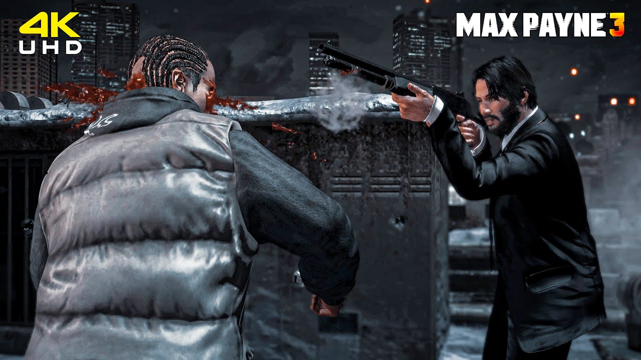 MAX PAYNE 3 - JOHN WICK MODDED | Vol.3 | Aggressive Kills & Realistic Ragdoll [4K UHD 60FPS]