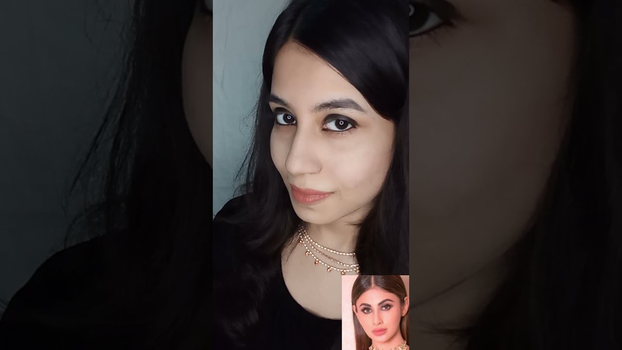 Mouni Roy Inspired Makeup/Under rs 20/ Makeup challenge/Makeup under rs 20/#shorts #makeupunderrs20