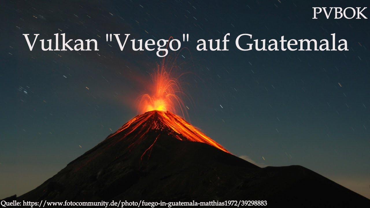 Eruptionen vom Vulkan 