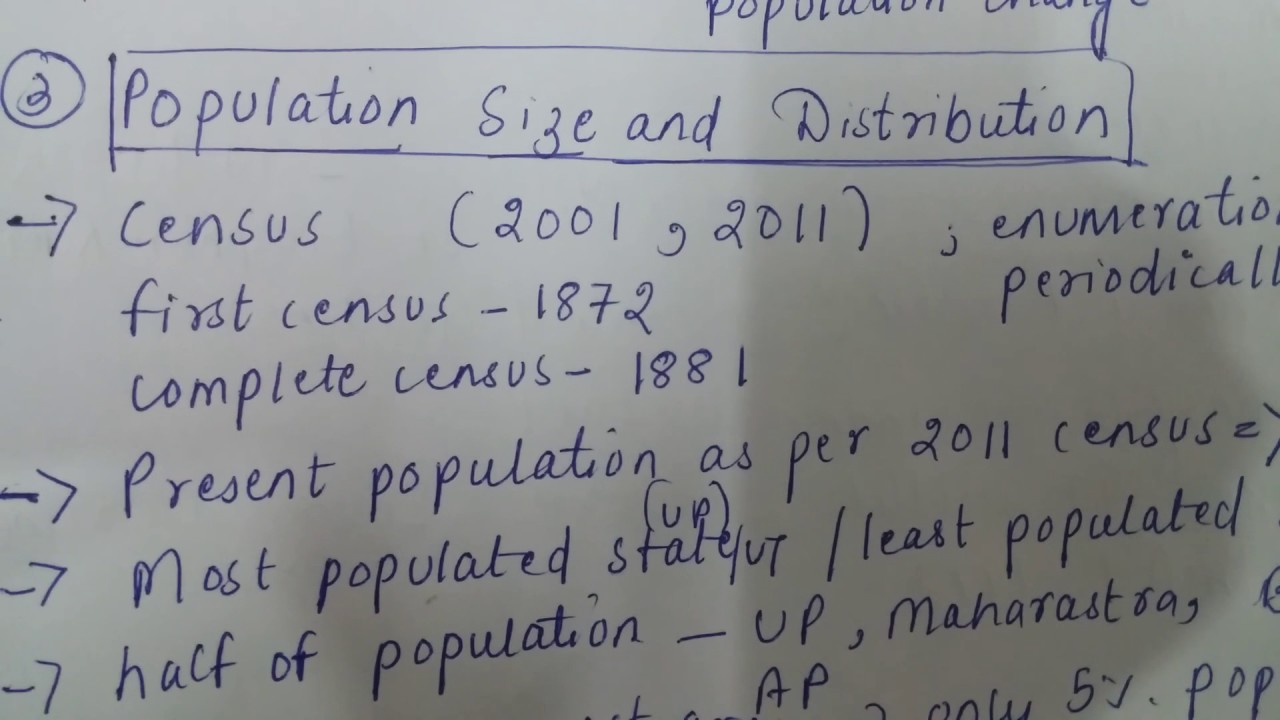 NOTES ON POPULATION (PART 1), CHAPTER 6, Class IX, GEOGRAPHY, NCERT