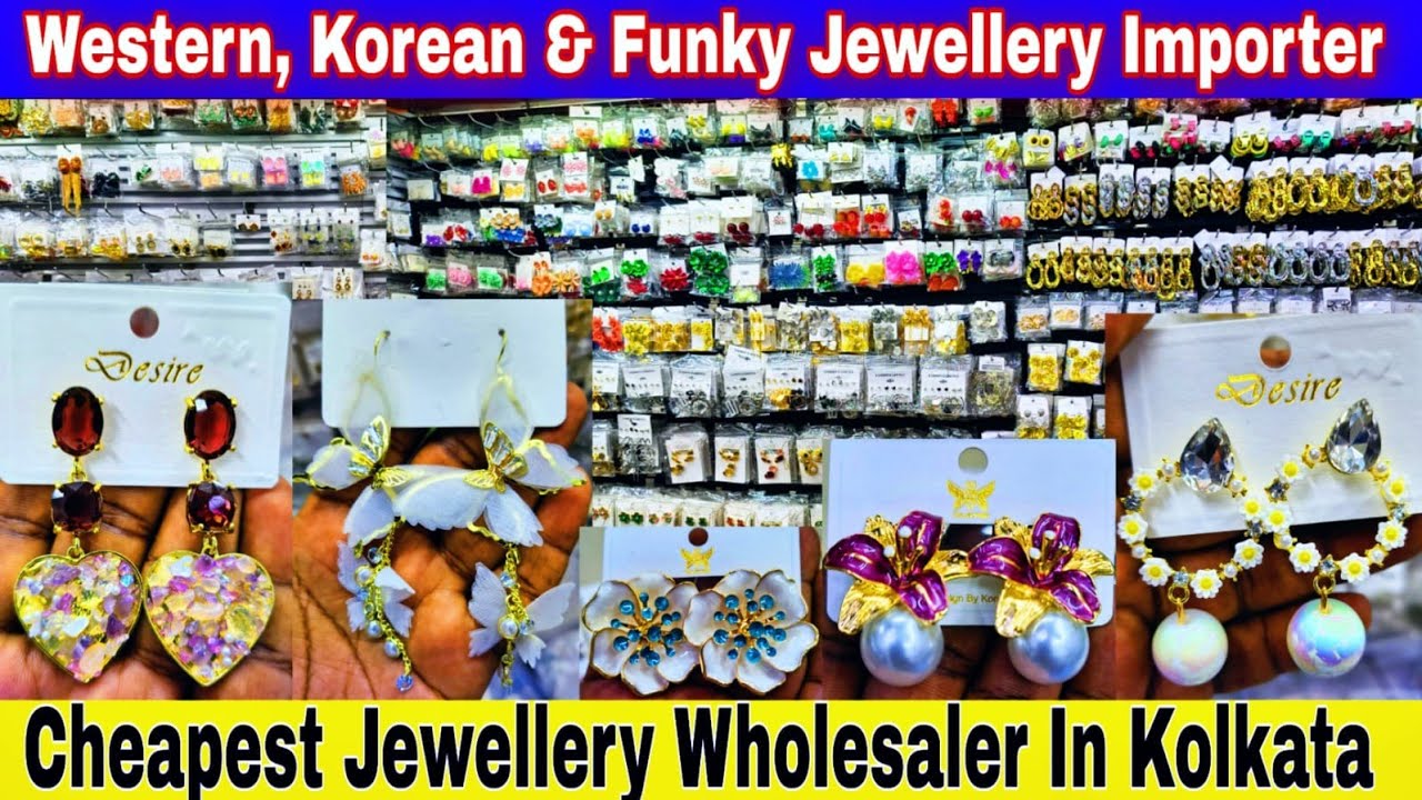Cheapest Western, Korean & Funky Jewellery Wholesale Market In Kolkata || Cheapest Anti Tarnish ||