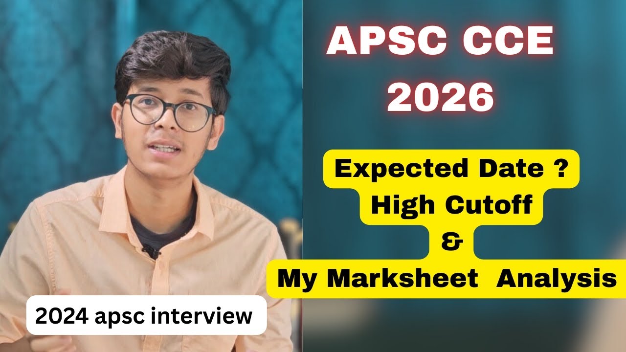 APSC CCE 2026 EXAM & Marksheet Analysis By Bhagawat borah 