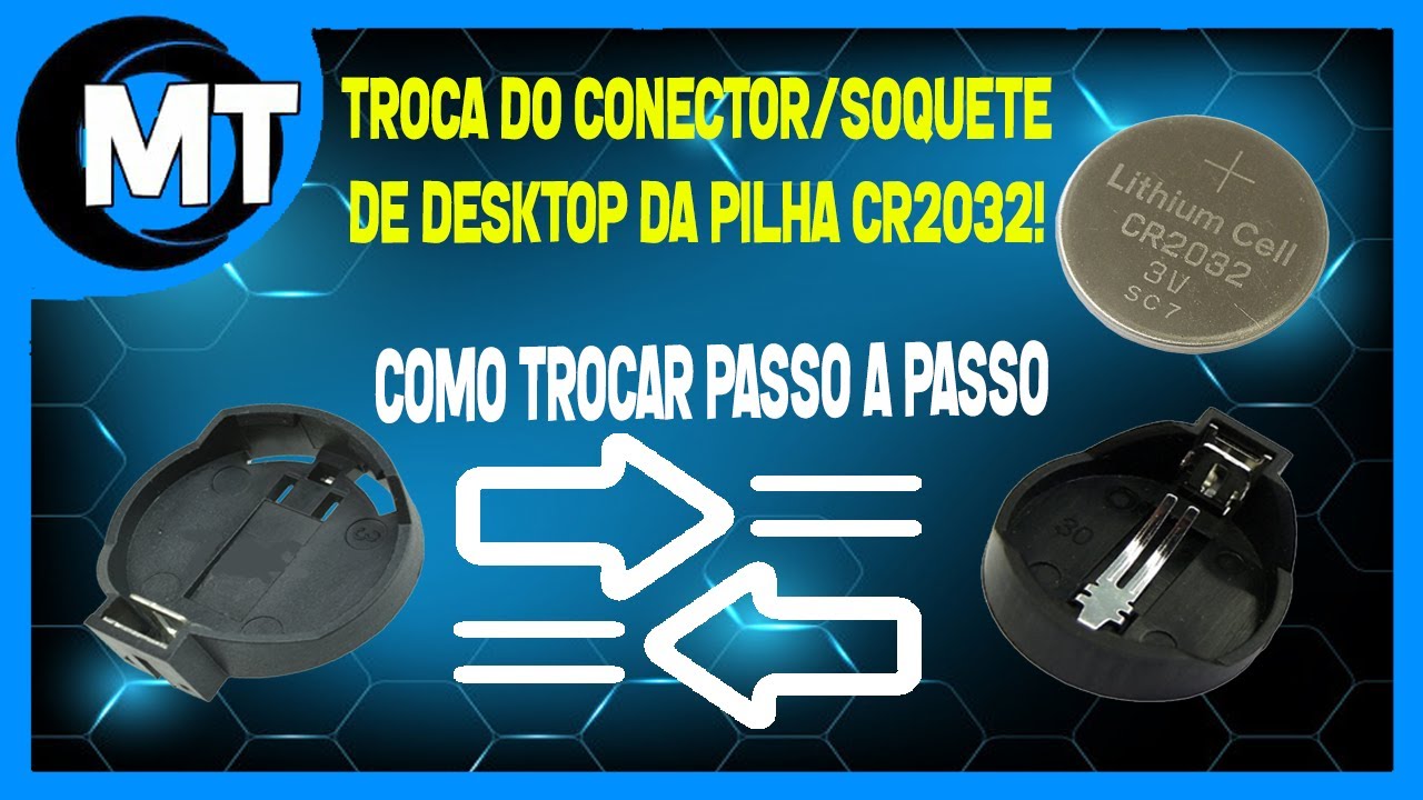 Troca do conector/soquete da pilha CR2032 de placas de Desktop(PC)- Bem explicado, passo a passo!