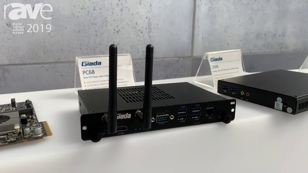 DSSE 2019: Concept International Introduces Giada PC68 OPS and DM6 Digital Signage Players