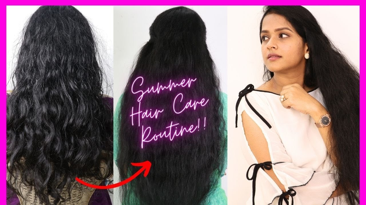 Summer Hair Care Routine for Thick, Long Hair!! Clean Scalp, Reduce Hair fall, Promotes Hair Growth