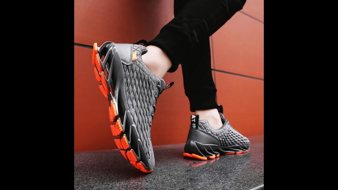 2020 Sneakers Knit Upper Breathable High Top Men Sport Running Shoes