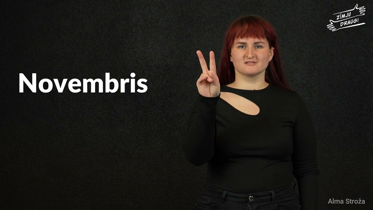 Latviešu zīmju valodas video vārdnīca. Gads. Mēneši
