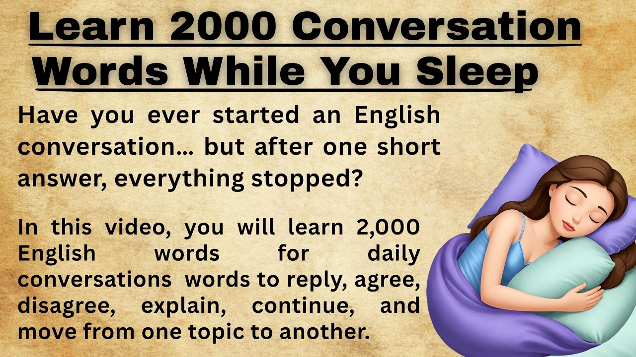 Learn 2,000 English Words While You Sleep | Daily Conversation Practice for Beginners