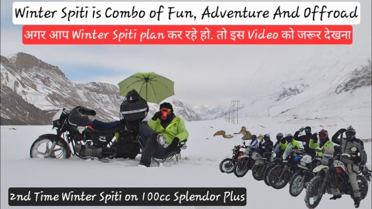 Ep-5 KAZA IN WINTERS 2025 | Splendor Plus ka Tyre जाम hogya Snow se | Full Adventure Masti kri aaj
