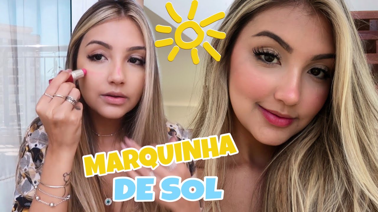 MAKE PRA PRAIA ☀️🌊 make com protetor pro verão