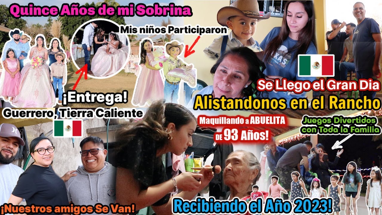 CELEBRANDO la PRIMERA 15AÑERA de la FAMILIA En MX🇲🇽! Maquillé a LA ABUELITA de 93 AÑOS!| FELIZ 2023!