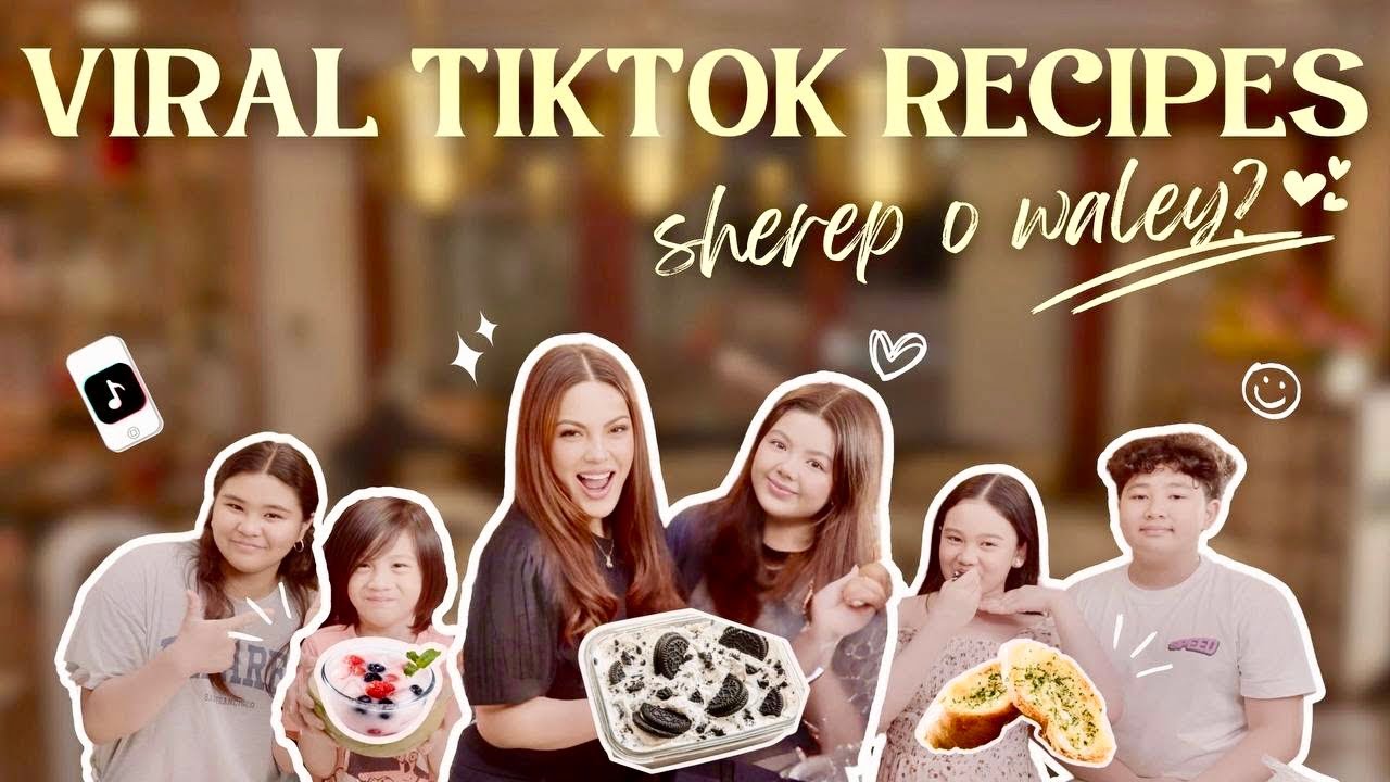 TRYING ‘VIRAL TIKTOK RECIPES’ W/ MY SIS! 😍 (Hwachae, Frozen Oreo Cake, Garlic Bread) | KC CONCEPCION