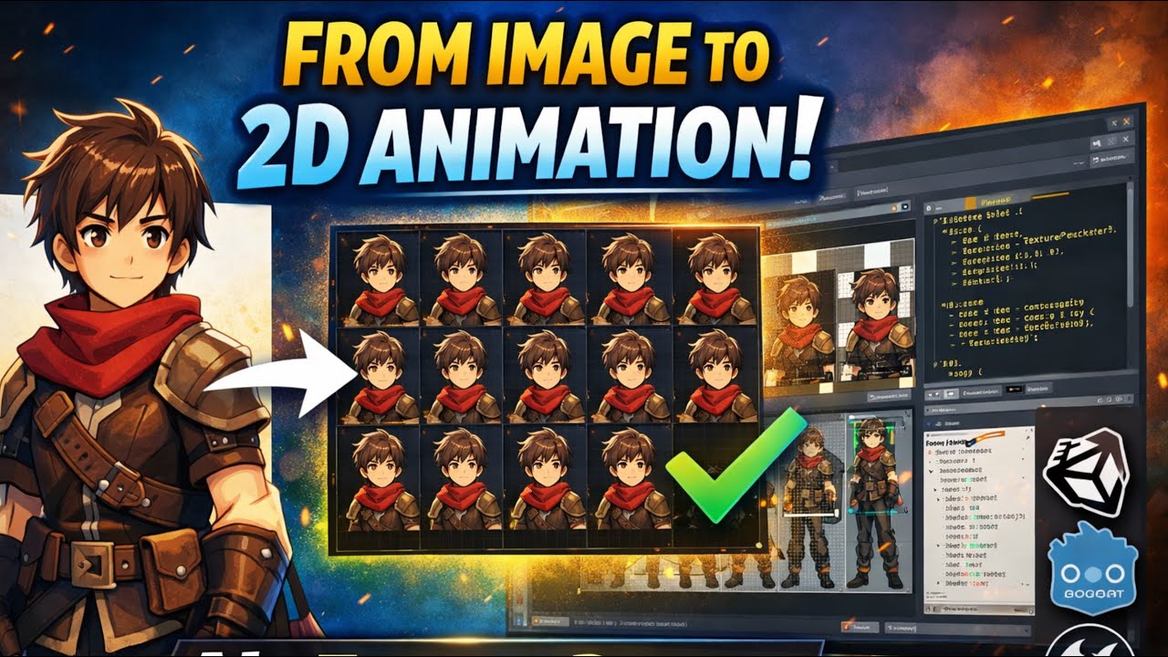 How to make 2D animation from static image using AI  game ready asset
