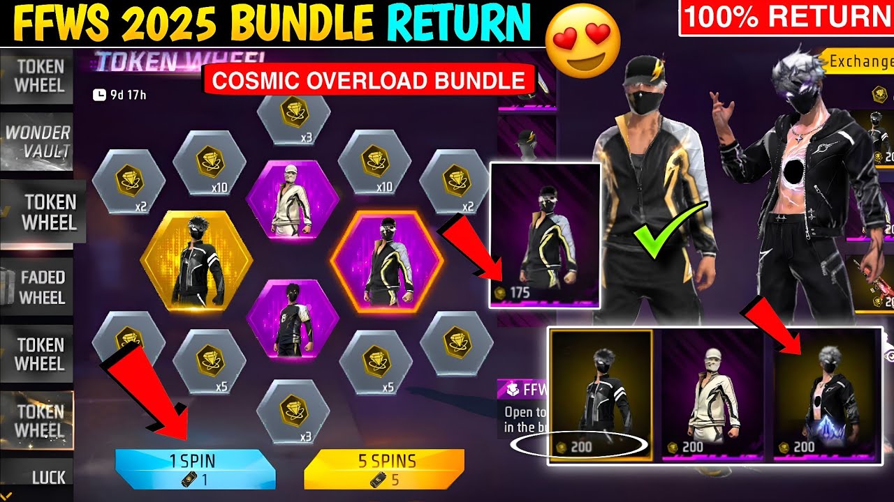 FFWS 2025💥 Ffws Bundle Return Event Free Fire🤯💯| Cosmic Overload bundle Event| free fire new event
