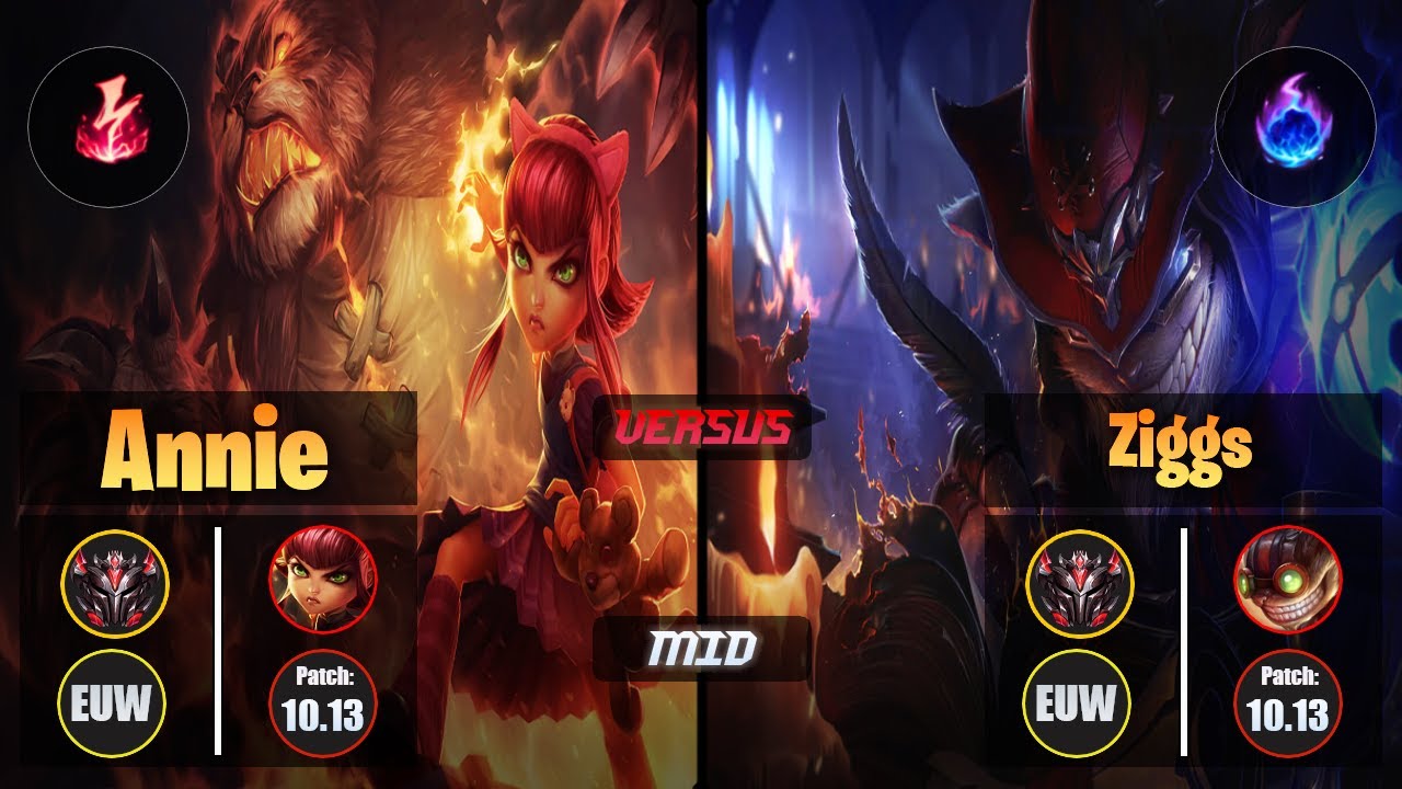 GrandMaster ANNIE [Electrocute] (Mid) VS  ZIGGS - Grandmaster EUW Patch 10.13