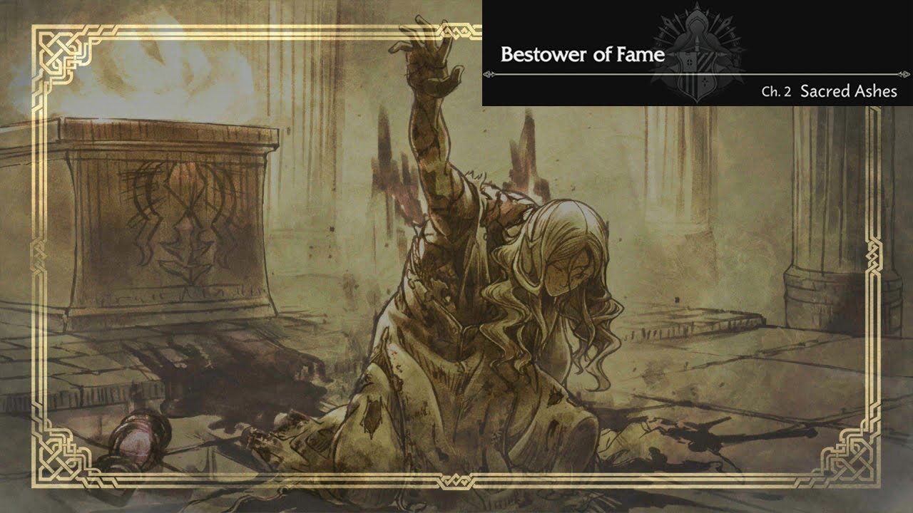 Octopath Traveler 0 playthrough Part 60 Bestower of Fame CH.2 Boss Monster Man, Women, Black Scarlet