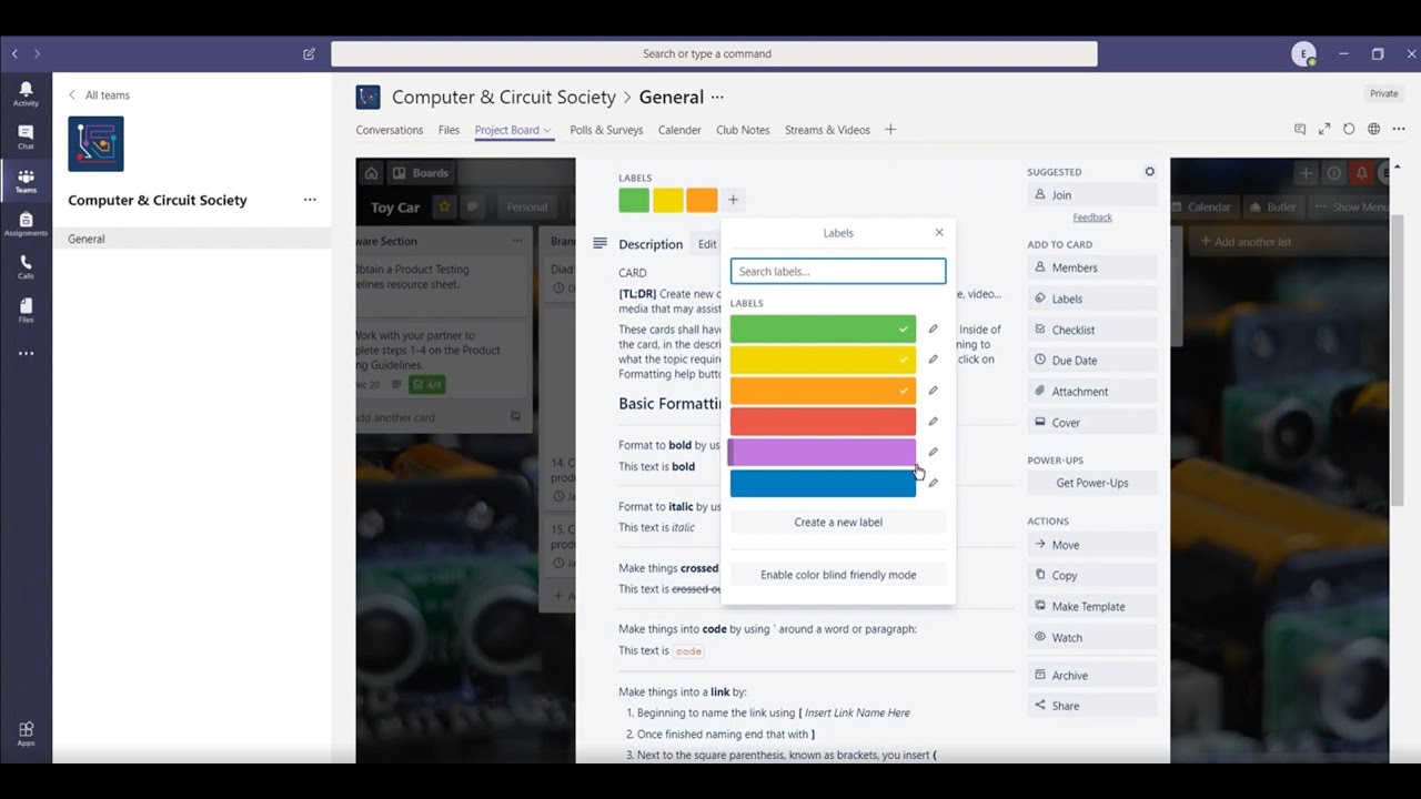 How to use Trello on Microsoft Teams || IEEE RAS@MDC Tutorial