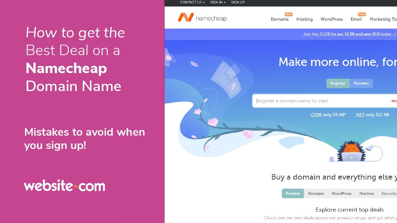 How To Find The BEST Deal to Register a Domain at Namecheap