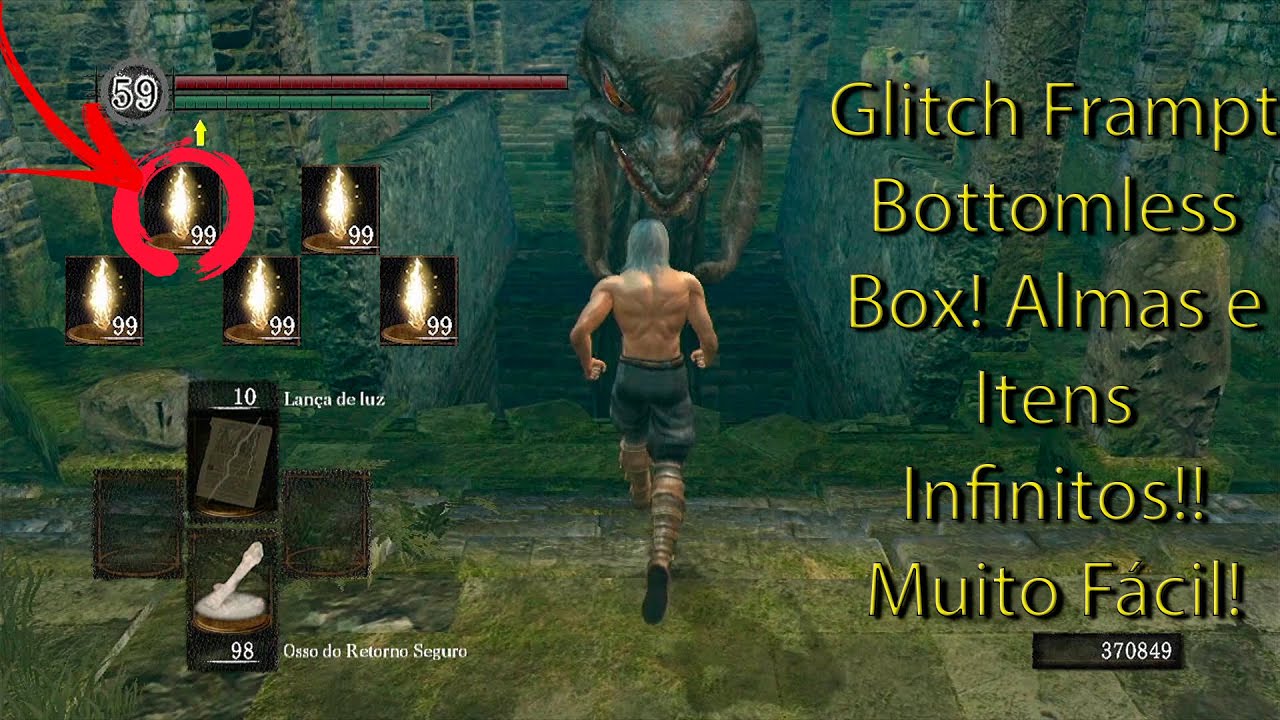 Glitch Frampt Itens e Almas Infinitos no Dark Souls 1 Prepare to Die (NÃO FUNCIONA NO REMASTERED)