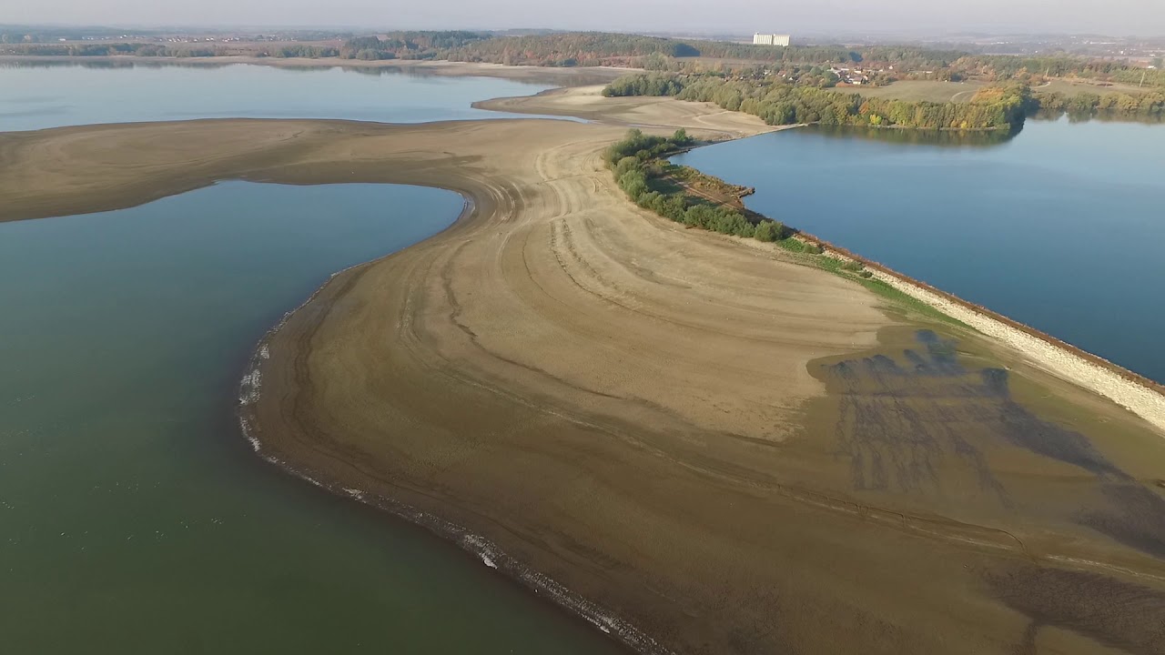DRON vypuštěná nádrž Rozkoš na podzim 2018