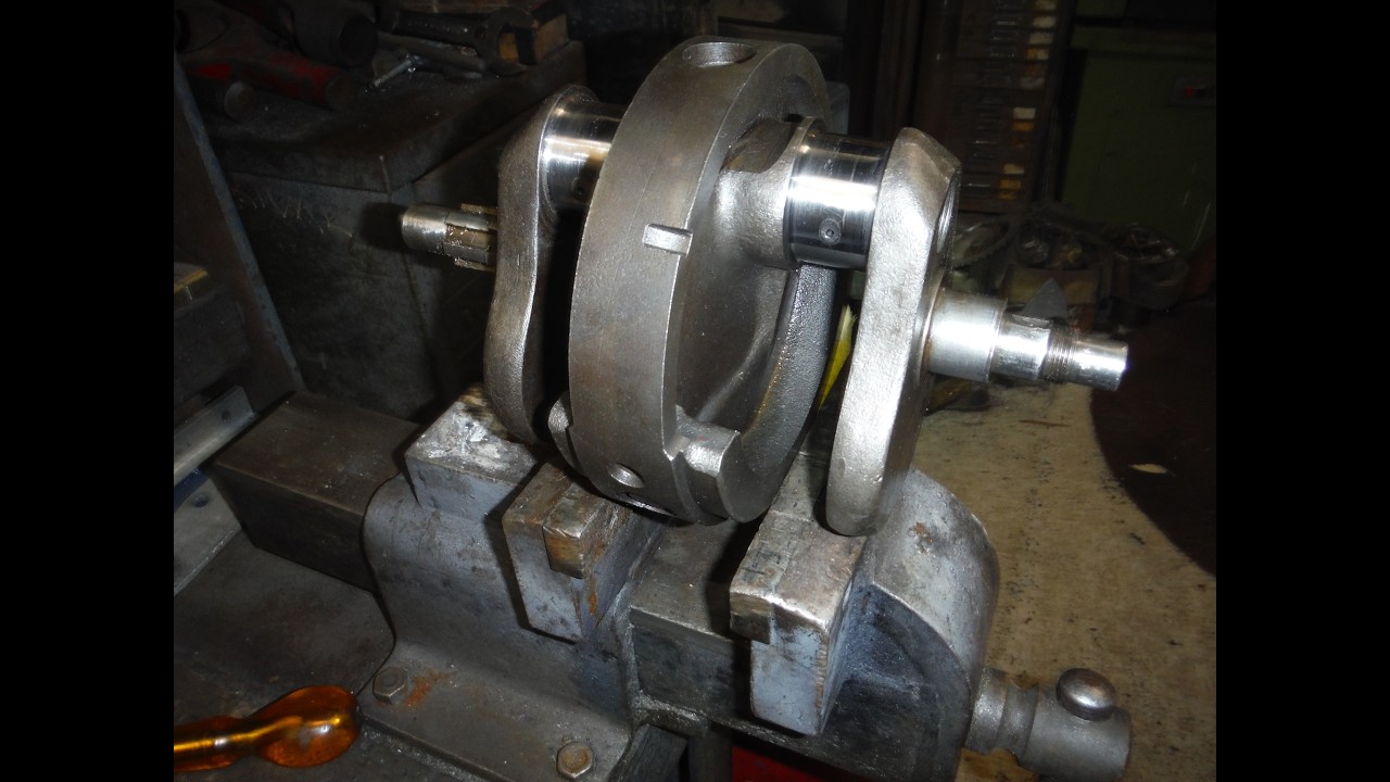 Triumph T120TT - Preparing to reassemble the crank with new big end shells etc.