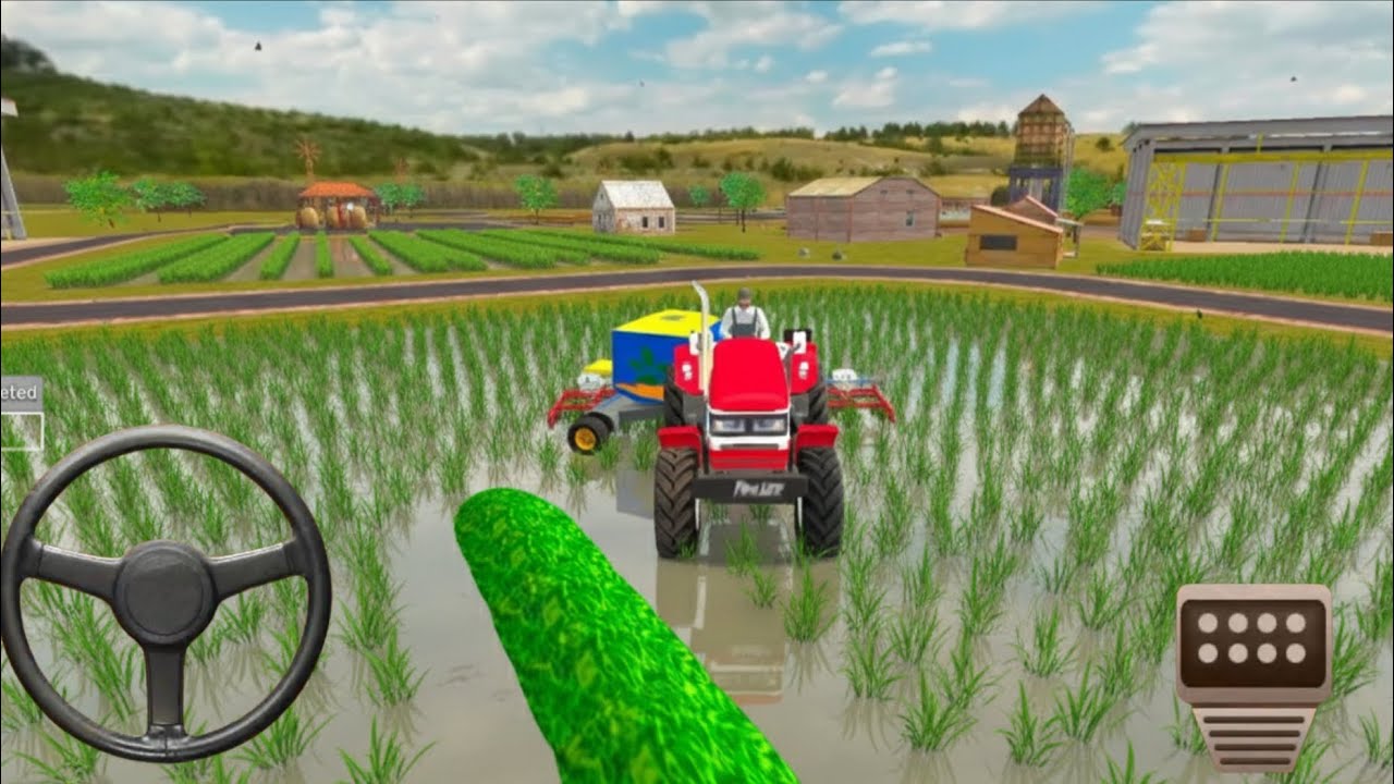 Level 3 खेत में धान डाल रहा हूं Tractor wala Game Farming Tractor Wala Game Farming Game - Android